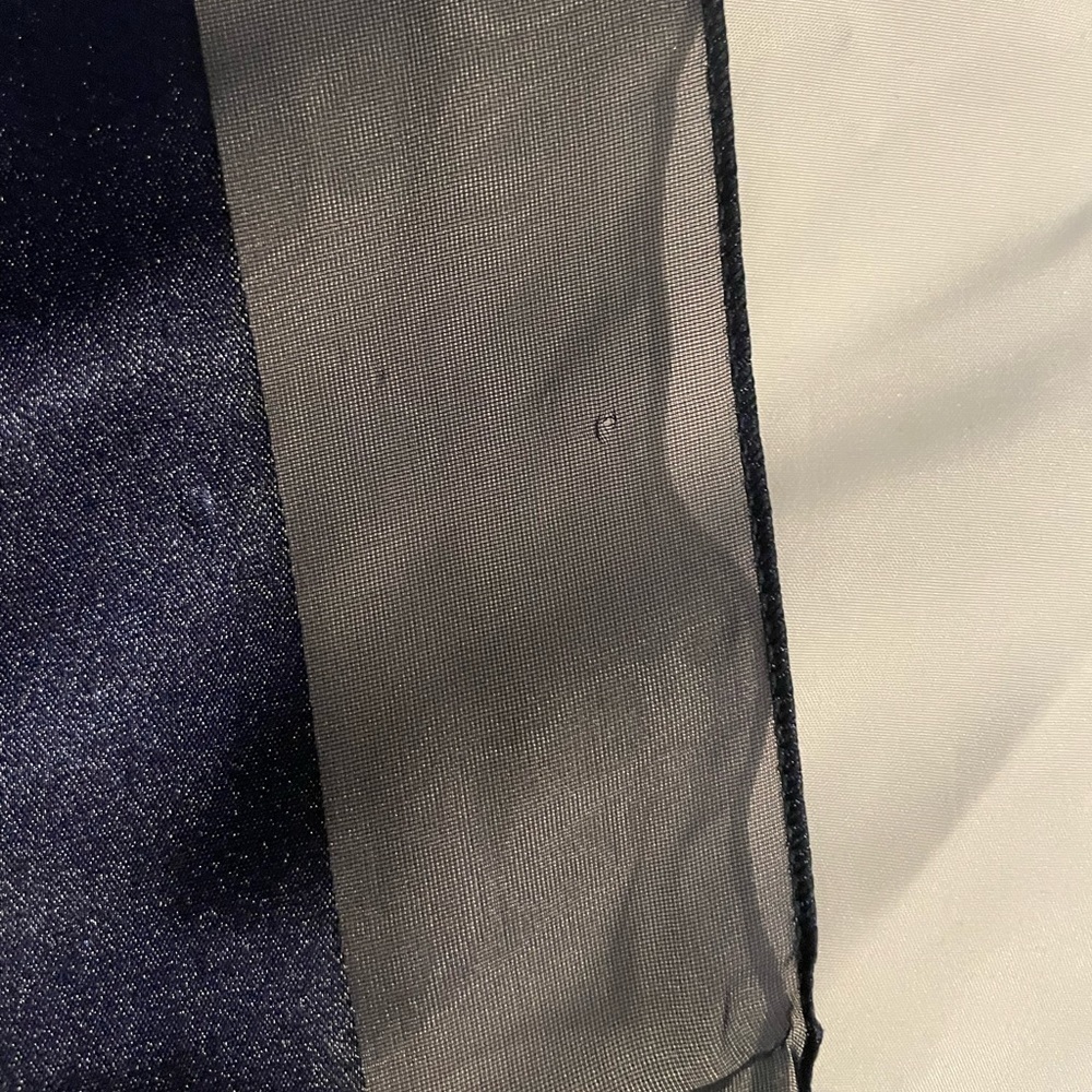 Mea’s Navy Blue Striped Tiger Pattern Polyester Long Scarf - Picture 3 of 7